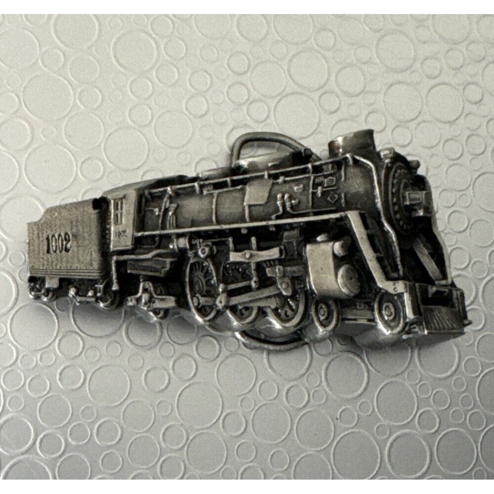 Vintage 1978 Bergamot Brass Works Locomotive Train Belt Buckle 1002 K-39